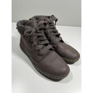 Dr. Martens Women's Maelly Leather Lace Up Padded Collar Ankle Boots. Brown.Sz 7